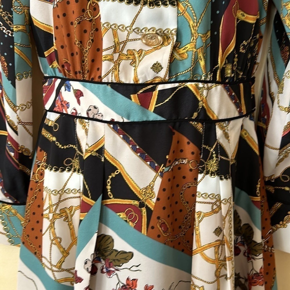 Zara patchwork and chain silky dress size S NWT - Picture 3 of 11